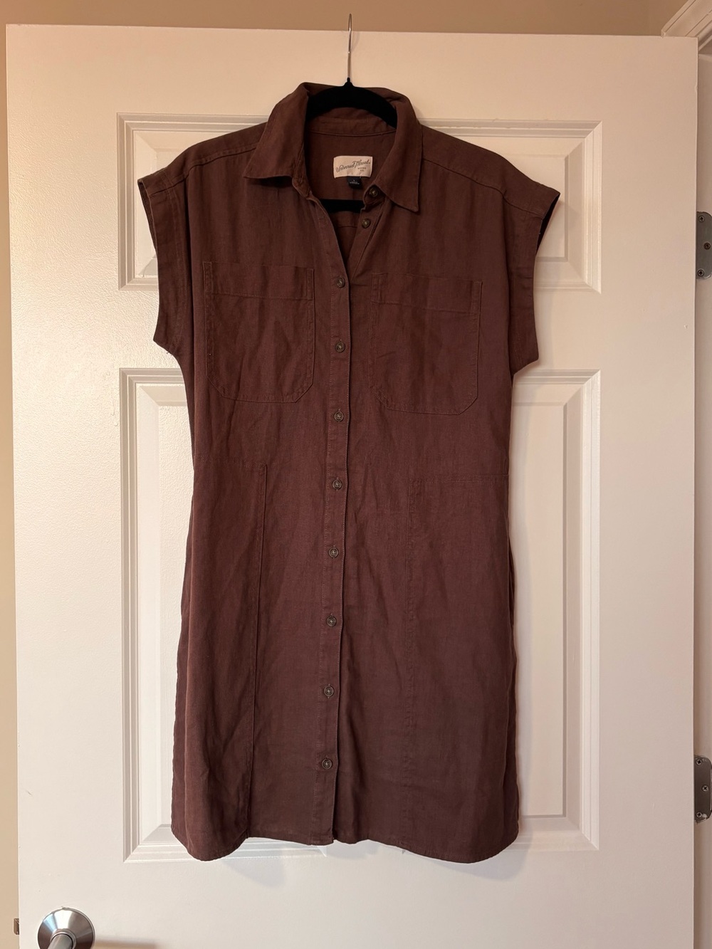 Universal Thread Brown Button-Up Mini Dress